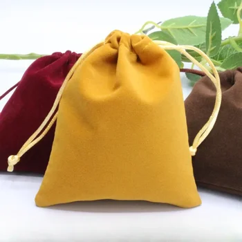 Удебелена фланелена чанта за шнур Чанта за бижута за бижута Дървена опаковка от мъниста мобилна чанта за захранване