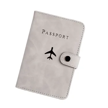 унисекс PU кожен притежател на паспорт покрива случай за мъже жени водоустойчив пътуване кредитна карта портфейл паспорт книга