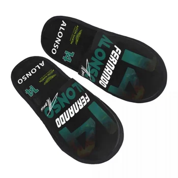 Фернандо Алонсо чехли неплъзгащи се уютни мемори пяна памучни чехли за хол Испания спортни автомобили състезателни пързалки
