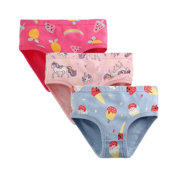 Целодневен комфорт: Висококачествени памучни долни гащи за малки момичета (множество размери) 4-10 години