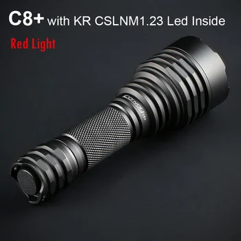 червена светлина фенерче конвой C8 Plus с KR CSLNM1.23 Linterna Led фенер лов факел 18650 светкавица работна светлина Lanterna