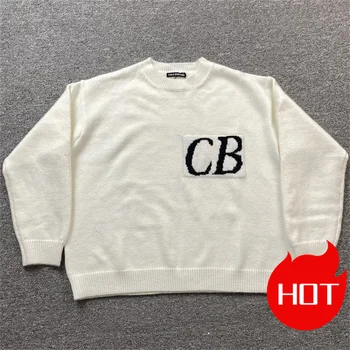 черно бяло Коул Buxton пуловер трикотажни жакард CB вълна пуловер проста мода мъжки дамски Cole Buxton пуловер пуловер пуловер