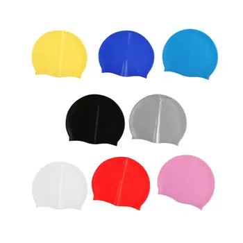 Чист цвят плувна шапка силиконова плувна шапка за водни спортове ветроходство дълга коса