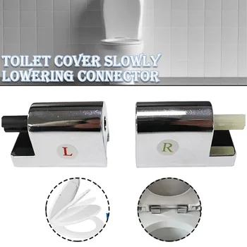Чисто нова подмяна на тоалетна мека затворена панти Тоалетни седалки Капак панти аксесоар ABS материал подходящ баня лесен монтаж