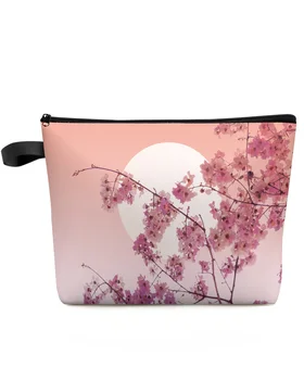 Японски сакура черешови цветове цвете грим чанта торбичка пътуване Essentials жени козметични чанти организатор съхранение молив случай